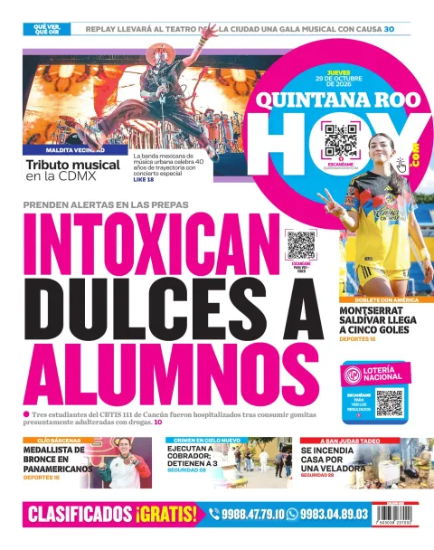 Portada de Quintana Roo Hoy (Contraportada)