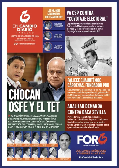 Portada de En Cambio - Tabasco (Contraportada)