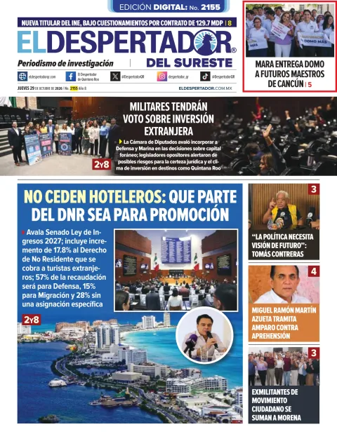 Portada de El Despertador de Quintana Roo