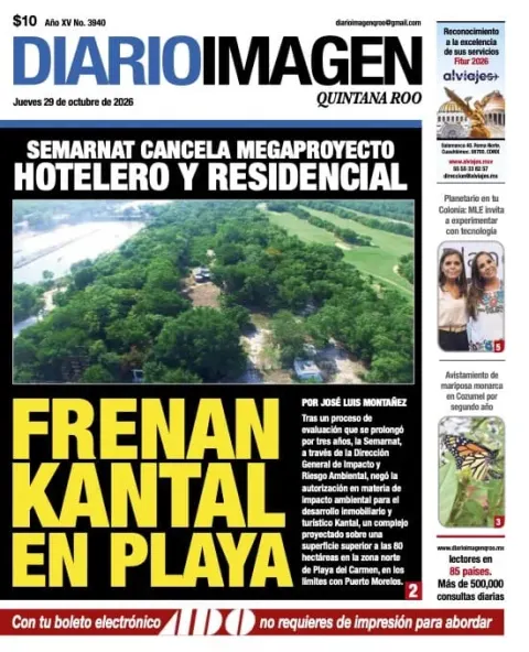 Portada de Diario Imagen Quintana Roo