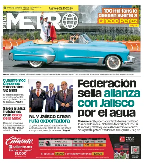 Portada de Publimetro Guadalajara