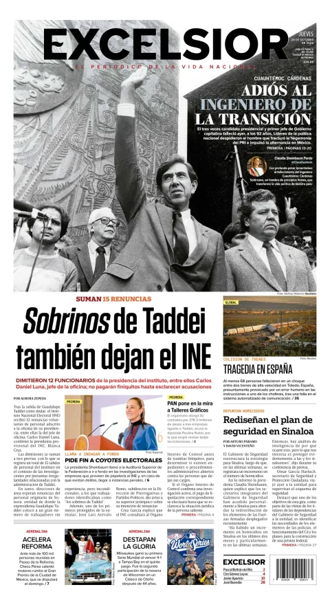 Portada de Excélsior
