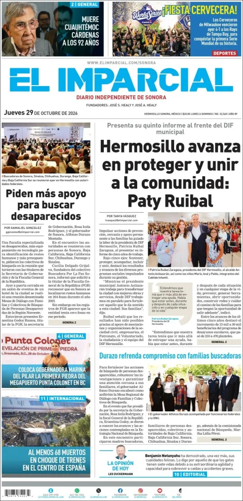Portada de El Imparcial