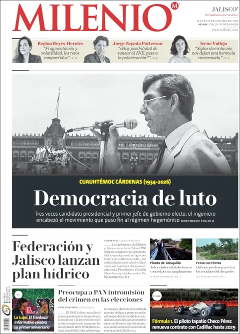 Portada de Milenio Jalisco