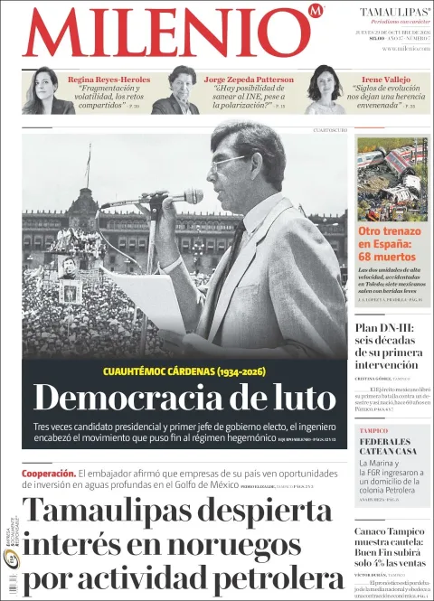Portada de Milenio Tamaulipas