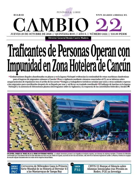 Portada de Diario Cambio 22 (Portada)