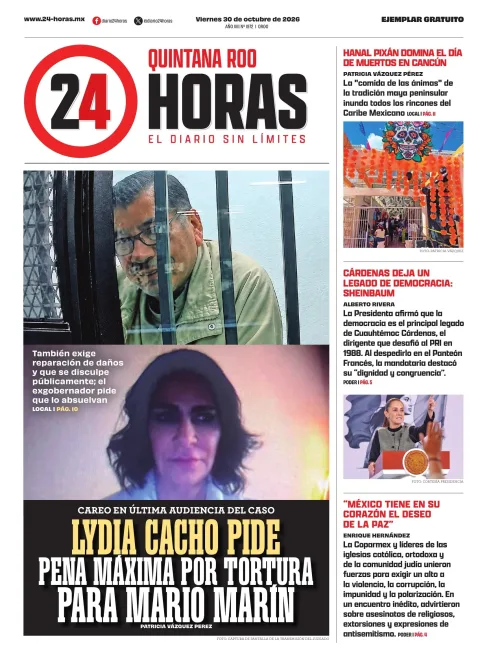 Portada de 24 Horas Quintana Roo
