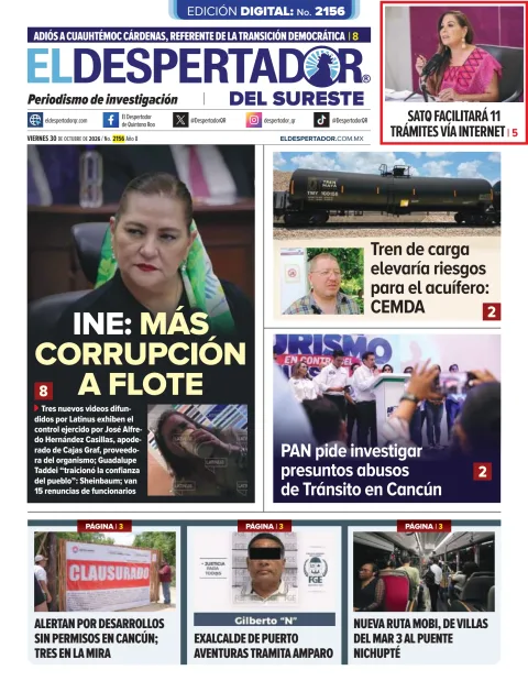 Portada de El Despertador de Quintana Roo