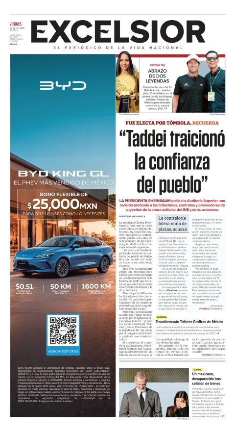 Portada de Excélsior