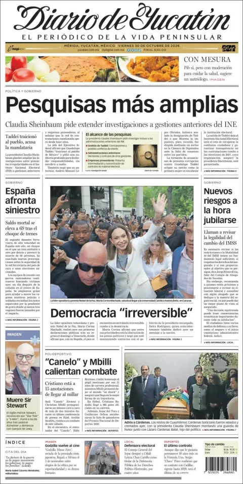 Portada de Diario de Yucatán