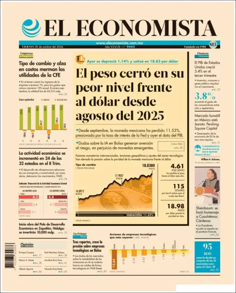 Portada de El Economista