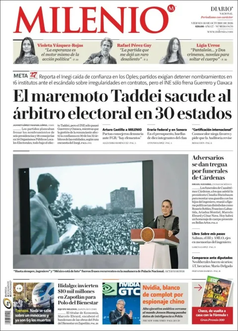 Portada de Milenio