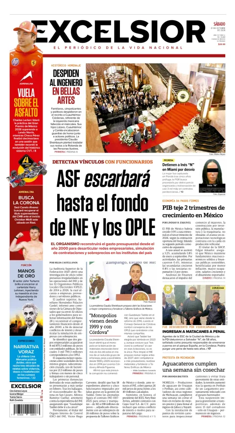 Portada de Excélsior