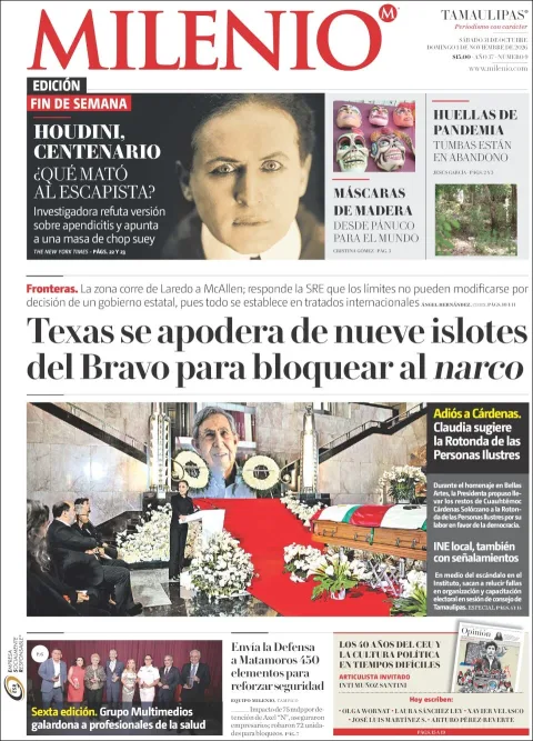 Portada de Milenio Tamaulipas