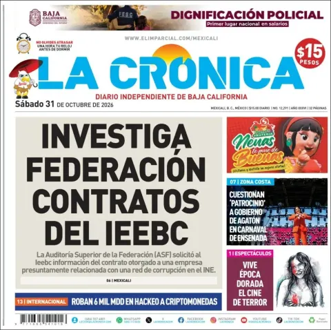 Portada de La Crónica