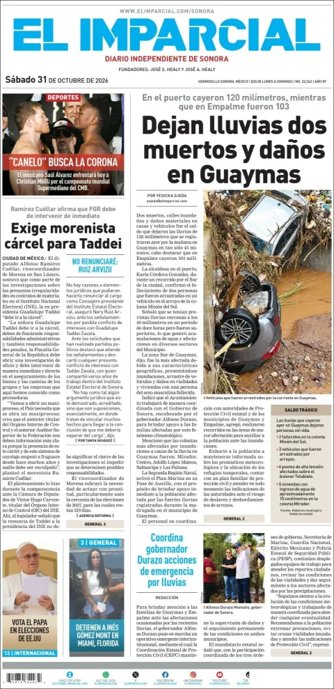 Portada de El Imparcial