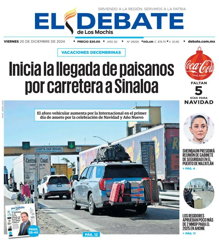 Portada de El Debate de los Mochis