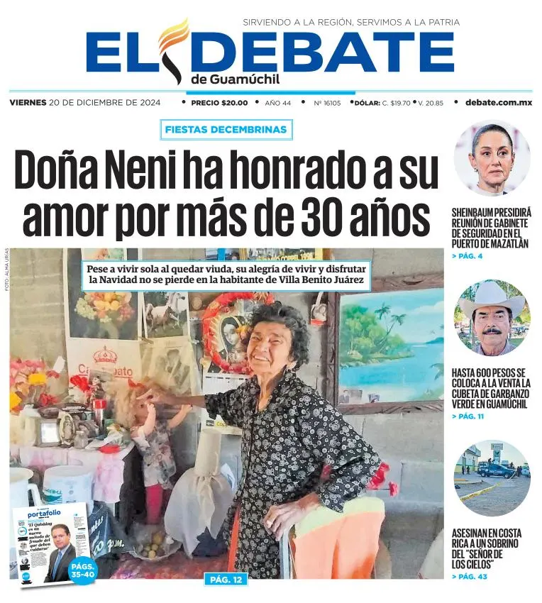 Portada de El Debate de Guamúchil