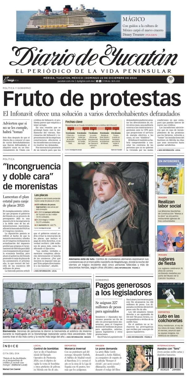 Portada de Diario de Yucatán