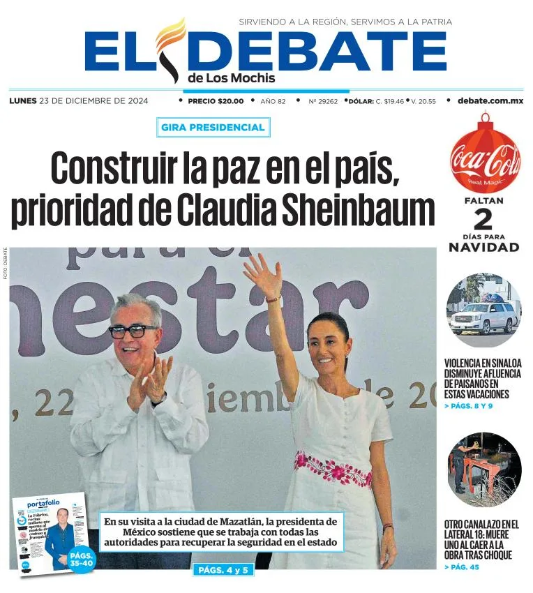 Portada de El Debate de los Mochis