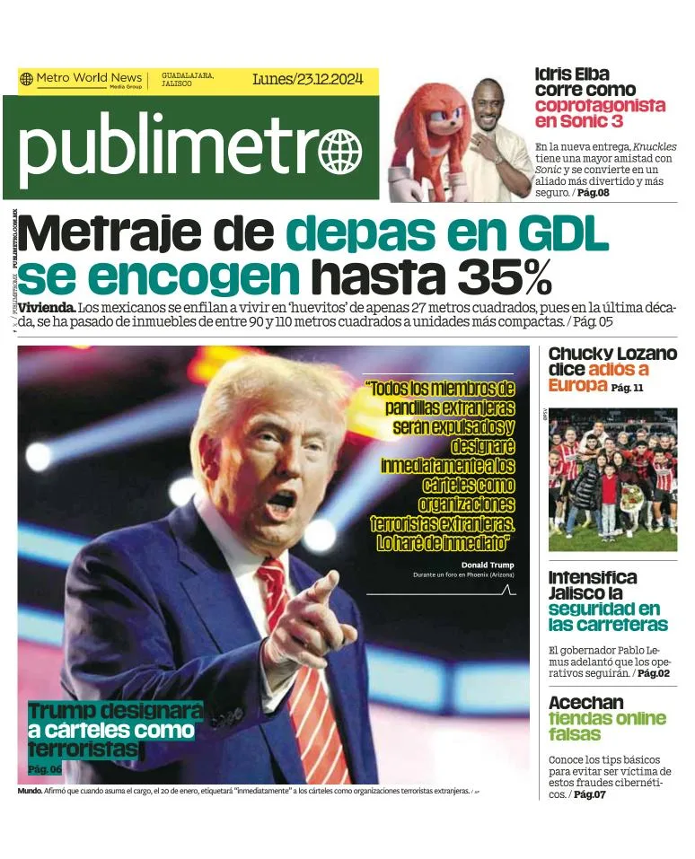 Portada de Publimetro Guadalajara