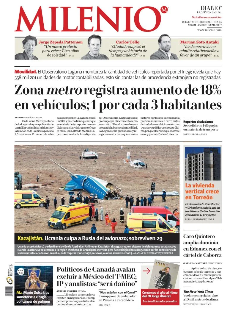 Portada de Milenio Laguna