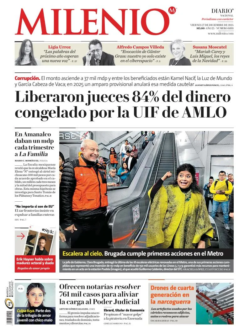 Portada de Milenio