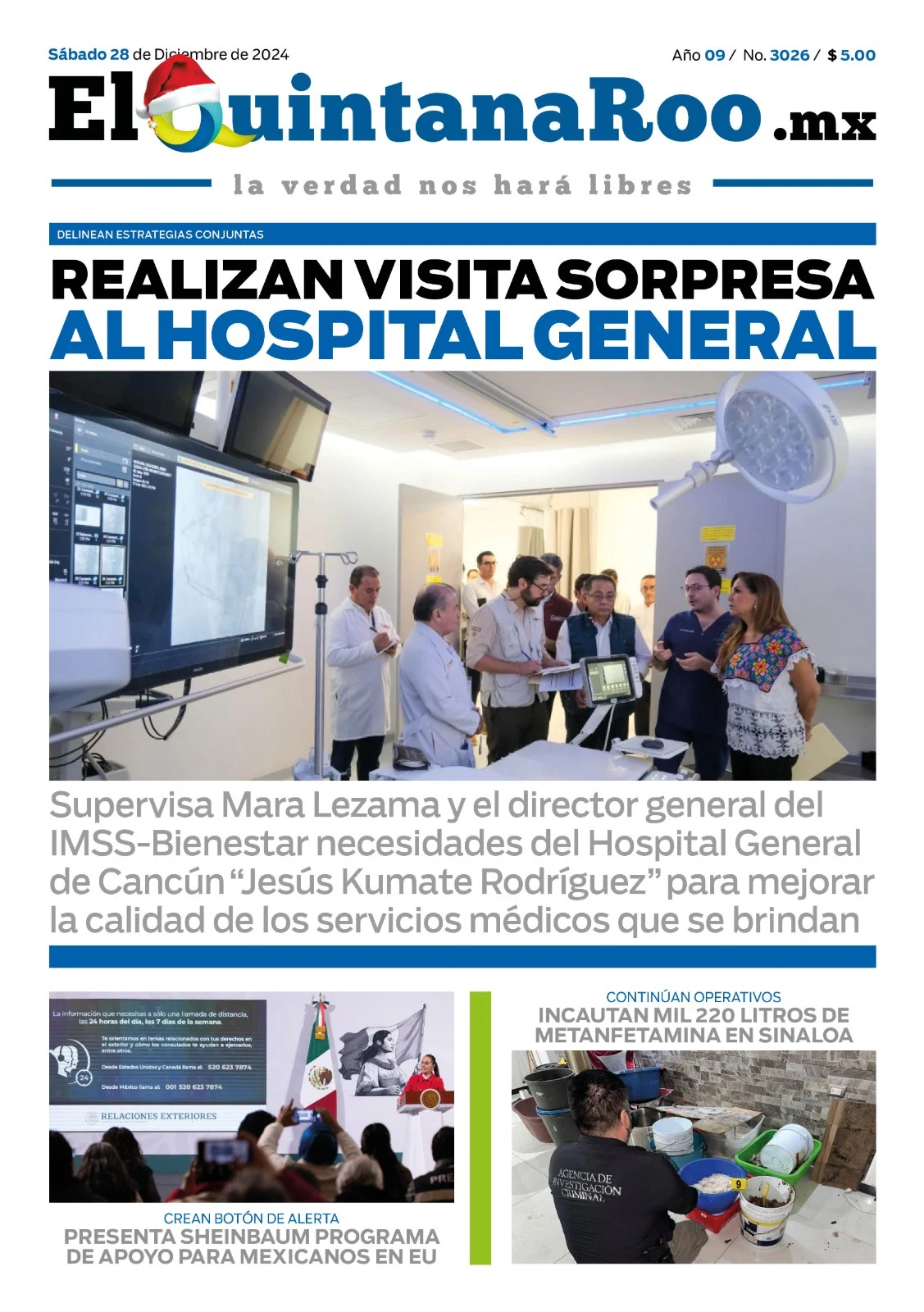 Portada de El Quintana Roo (portada)