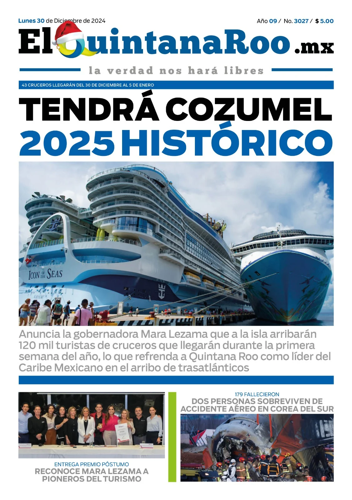 Portada de El Quintana Roo (portada)