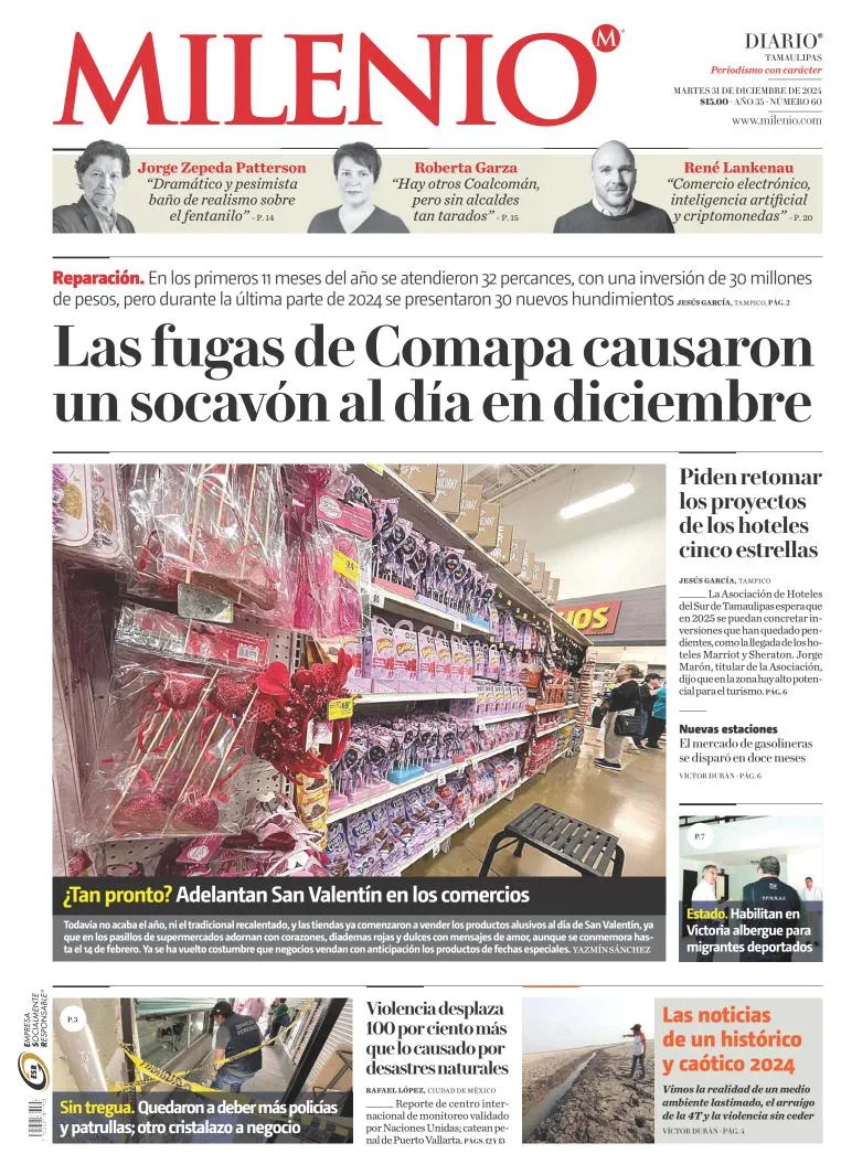 Portada de Milenio Tamaulipas