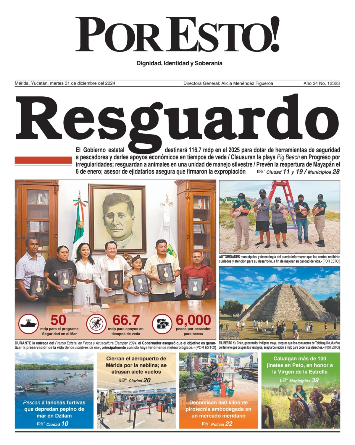 Portada de Por Esto (merida, Yucatan) del martes, 31 de diciembre de 2024