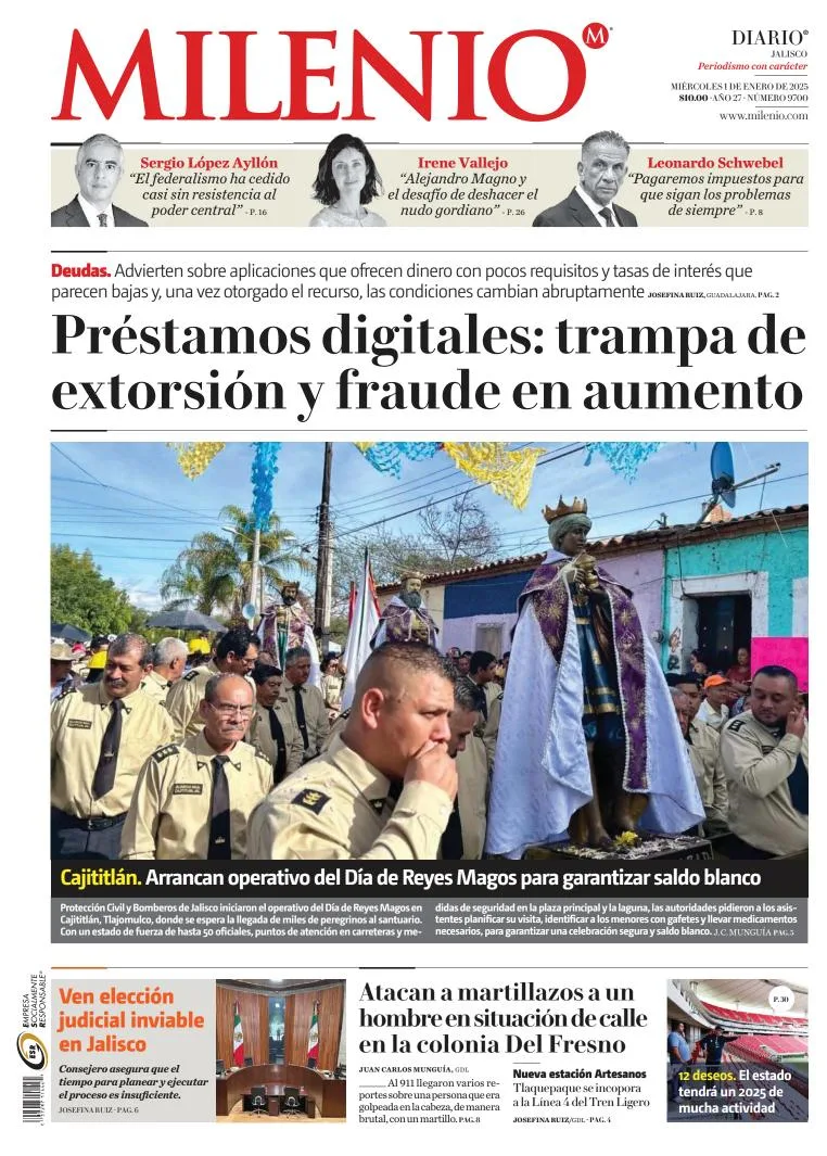 Portada de Milenio Jalisco