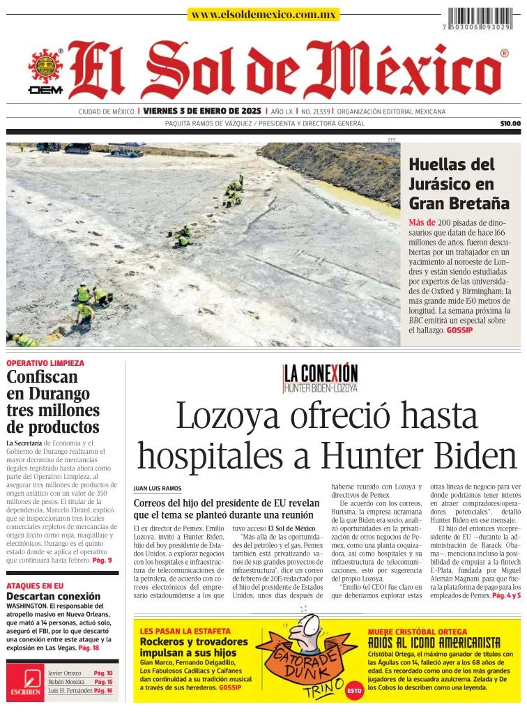 Portada de El Sol de México