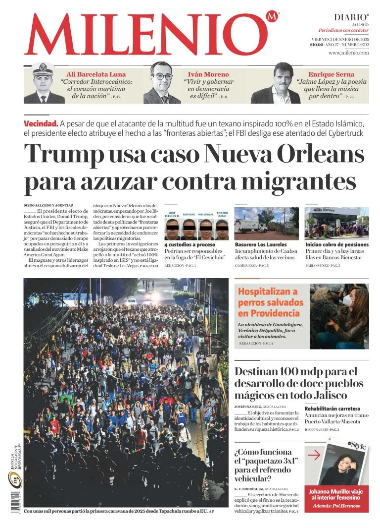 Portada de Milenio Jalisco