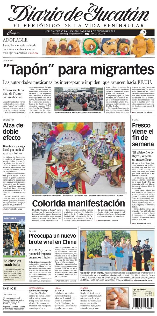 Portada de Diario de Yucatán