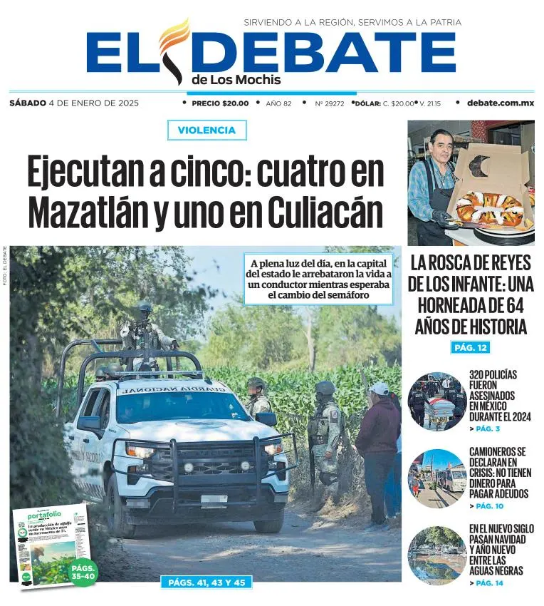 Portada de El Debate de los Mochis