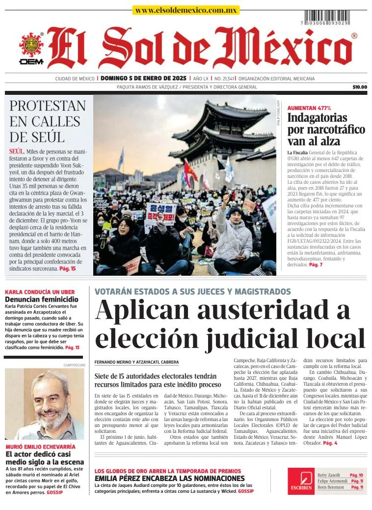 Portada de El Sol de México