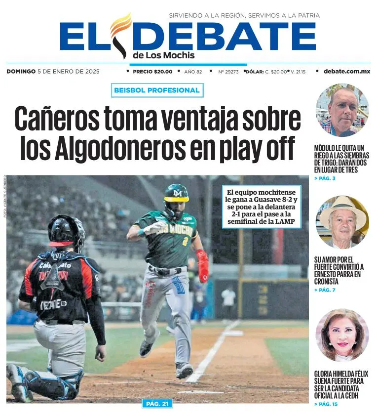 Portada de El Debate de los Mochis