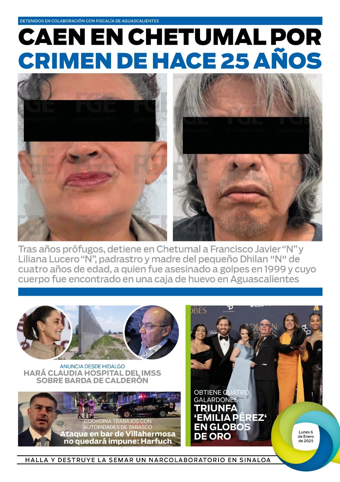 Portada de El Quintana Roo (contraportada)