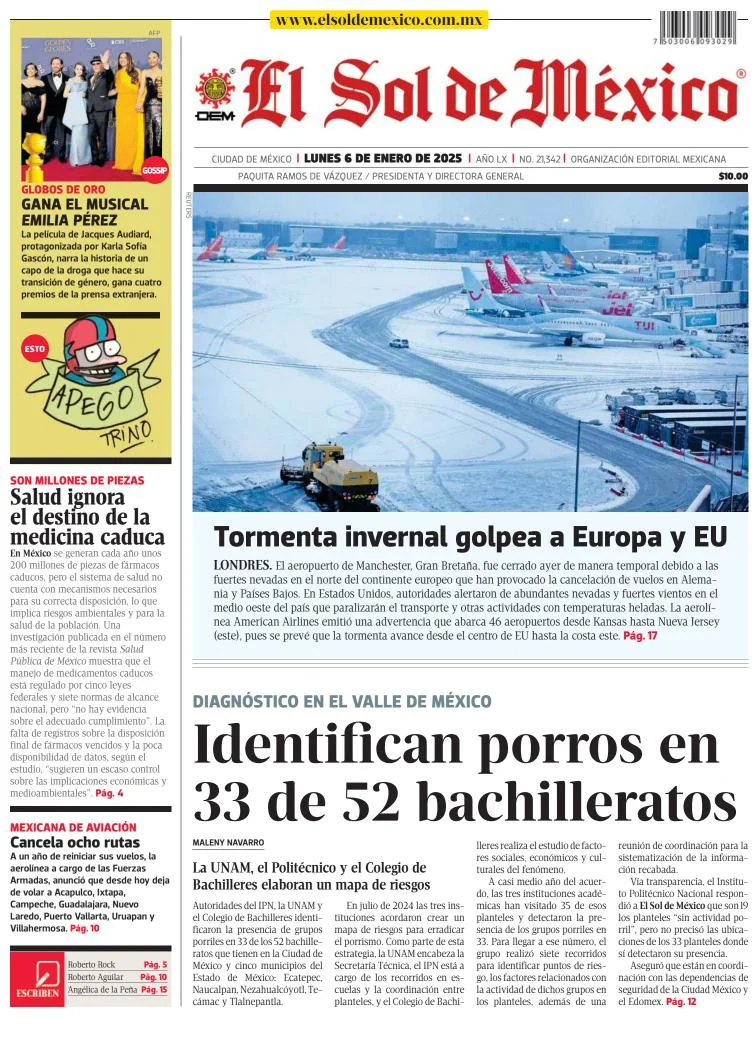 Portada de El Sol de México