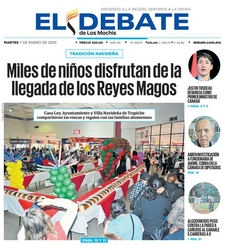 Portada de El Debate de los Mochis