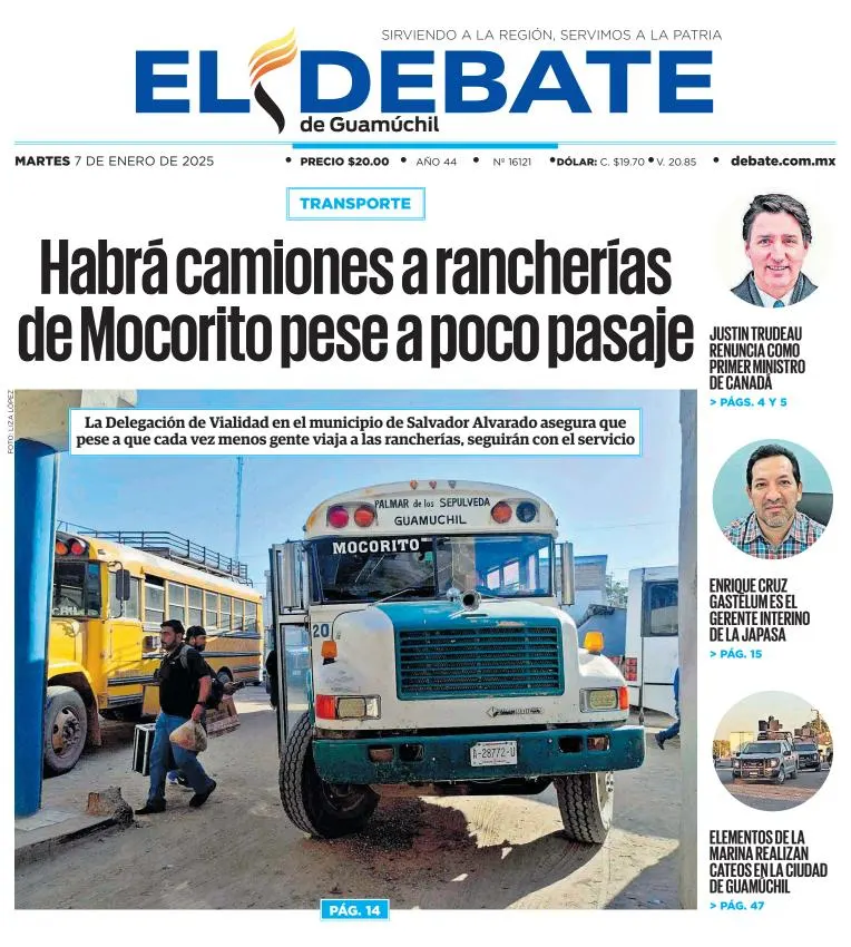 Portada de El Debate de Guamúchil