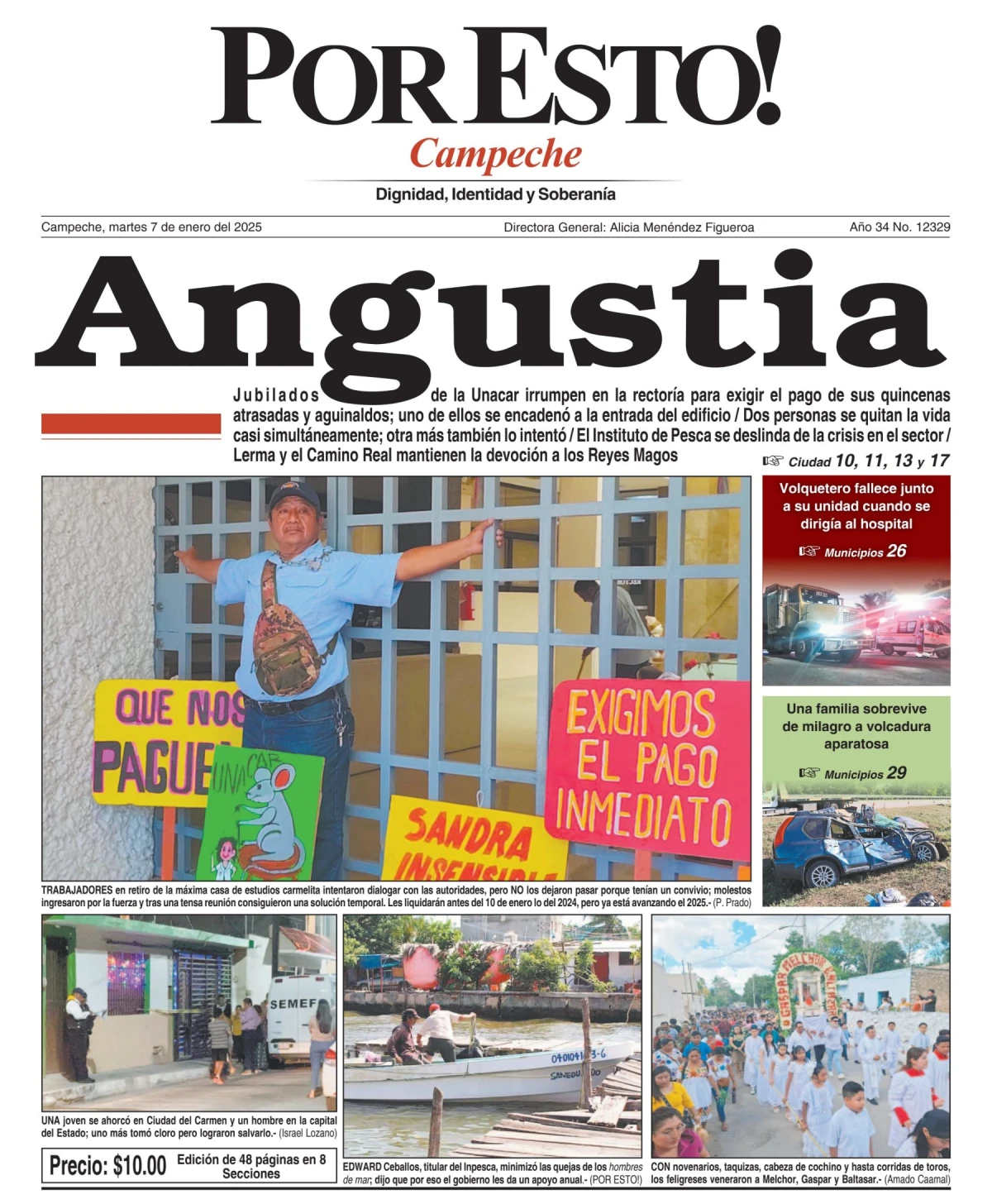 Portada de Por Esto (campeche) del martes, 7 de enero de 2025