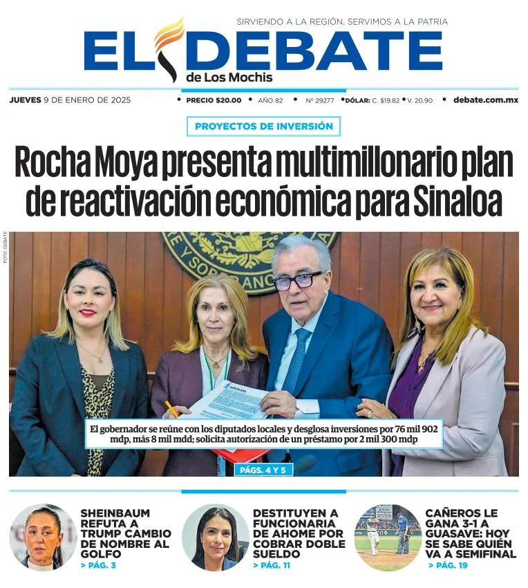 Portada de El Debate de los Mochis