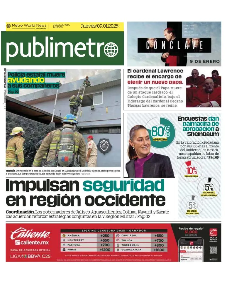 Portada de Publimetro Guadalajara