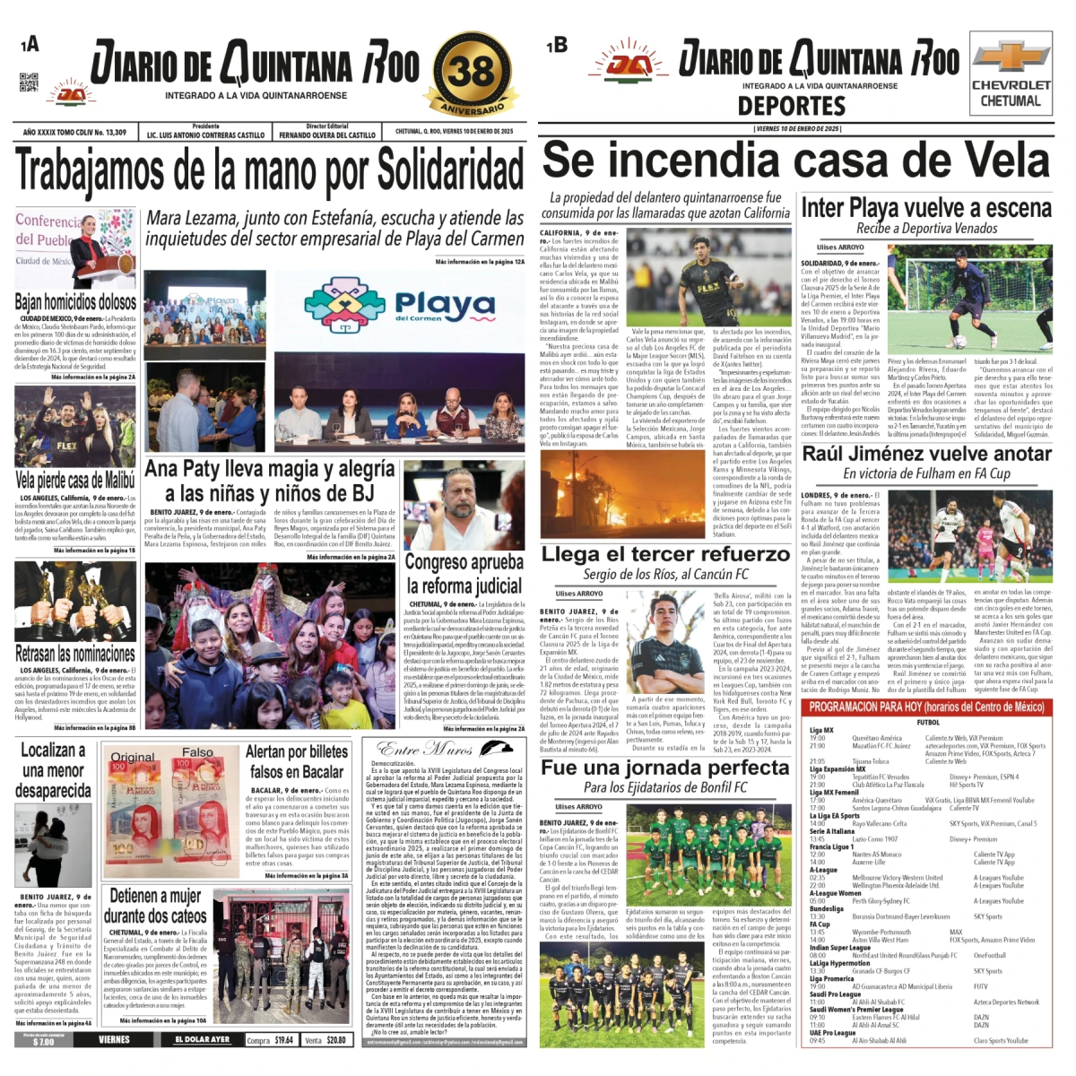 Portada de Diario de Quintana Roo
