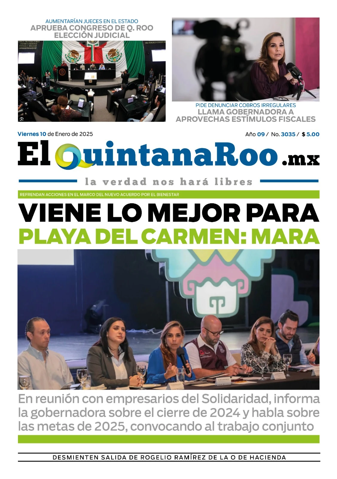 Portada de El Quintana Roo (portada)