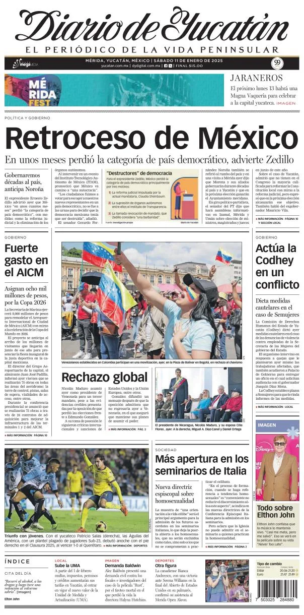 Portada de Diario de Yucatán