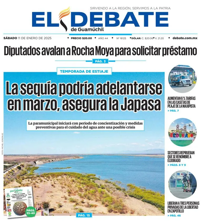 Portada de El Debate de Guamúchil