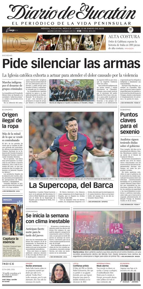 Portada de Diario de Yucatán